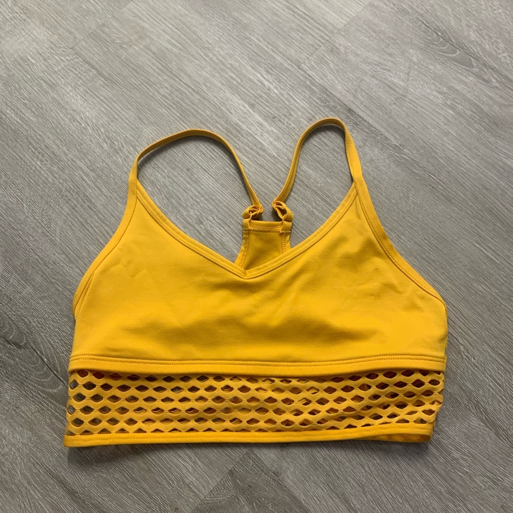 Yellow PINK sports bra